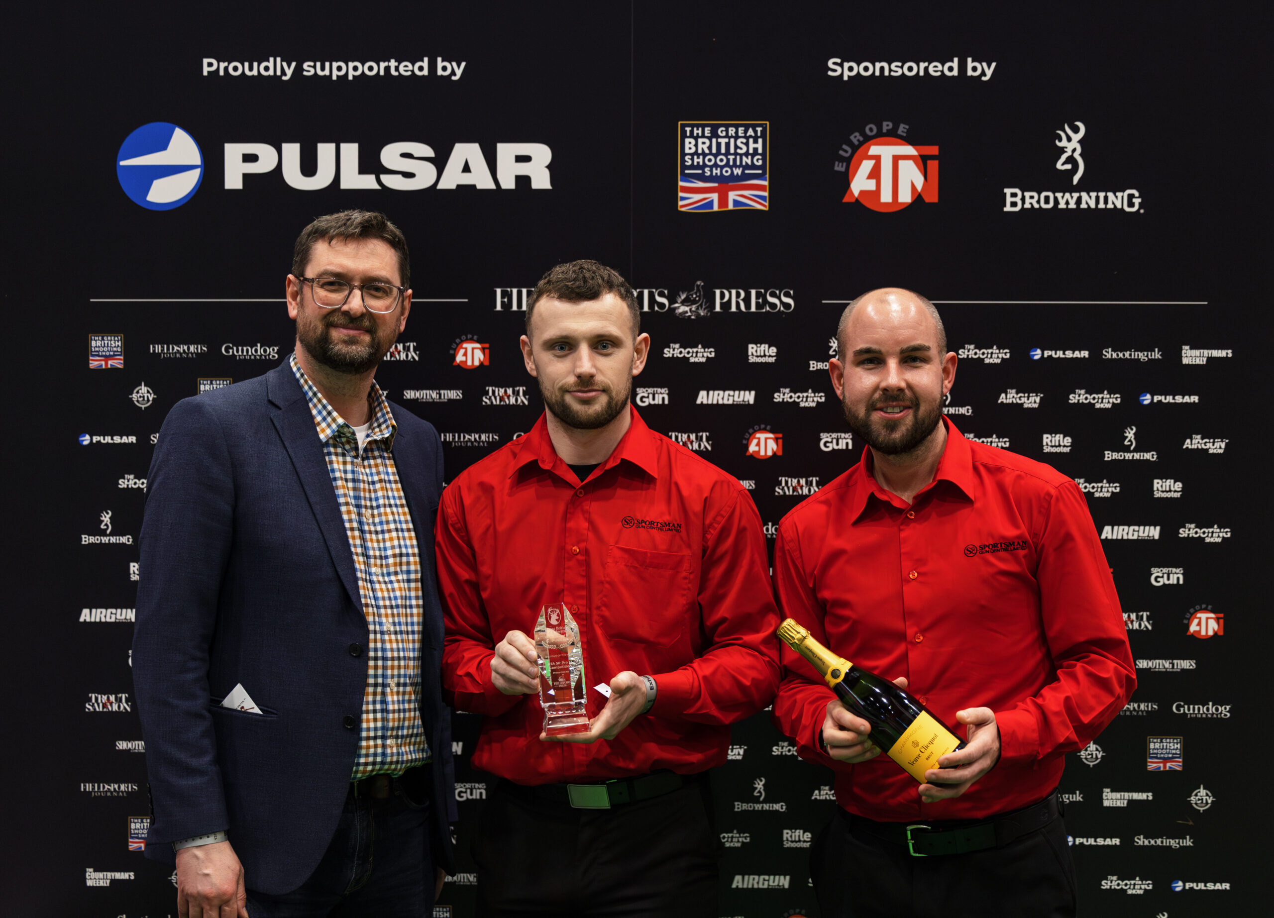 Image of Sportsman Gun Centre receiving their award at The Great British Shooting Awards